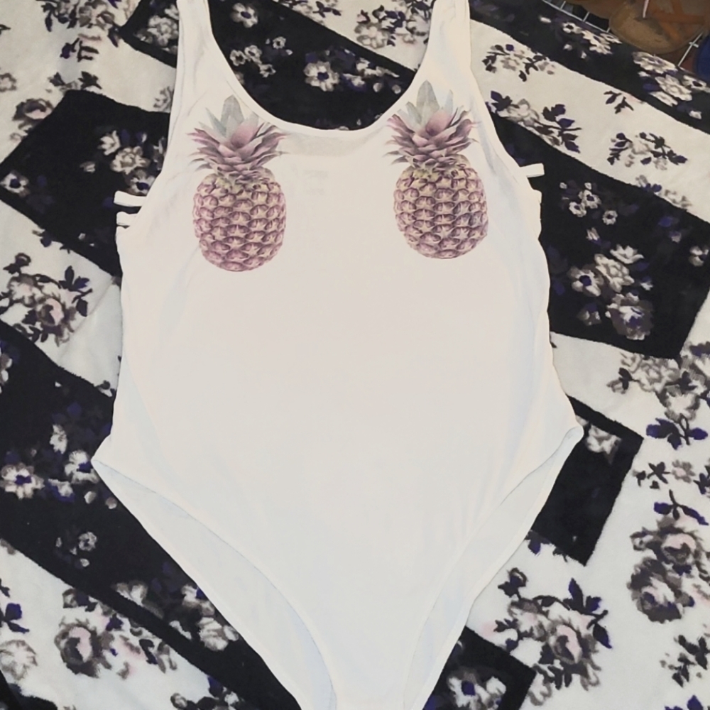 VS Pink Pineapple Bodysuit